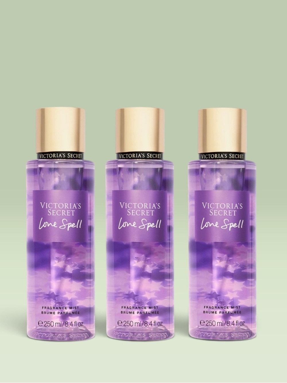 Victoria's Secret LOVE SPELL Fragrance Mist ~ 8.4 fl.oz. ( Lot of 3 )